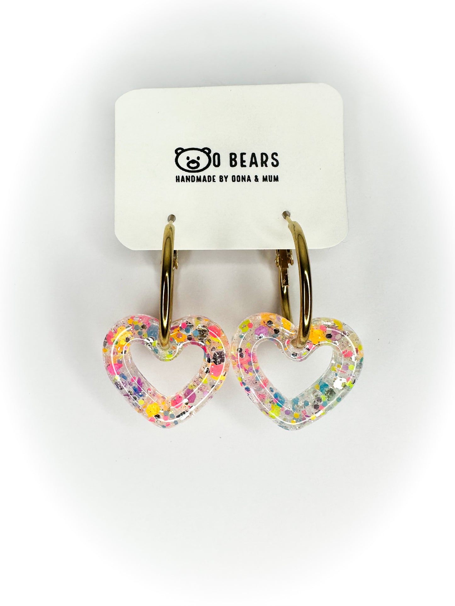 Multicoloured Heart Hoops & Charms
