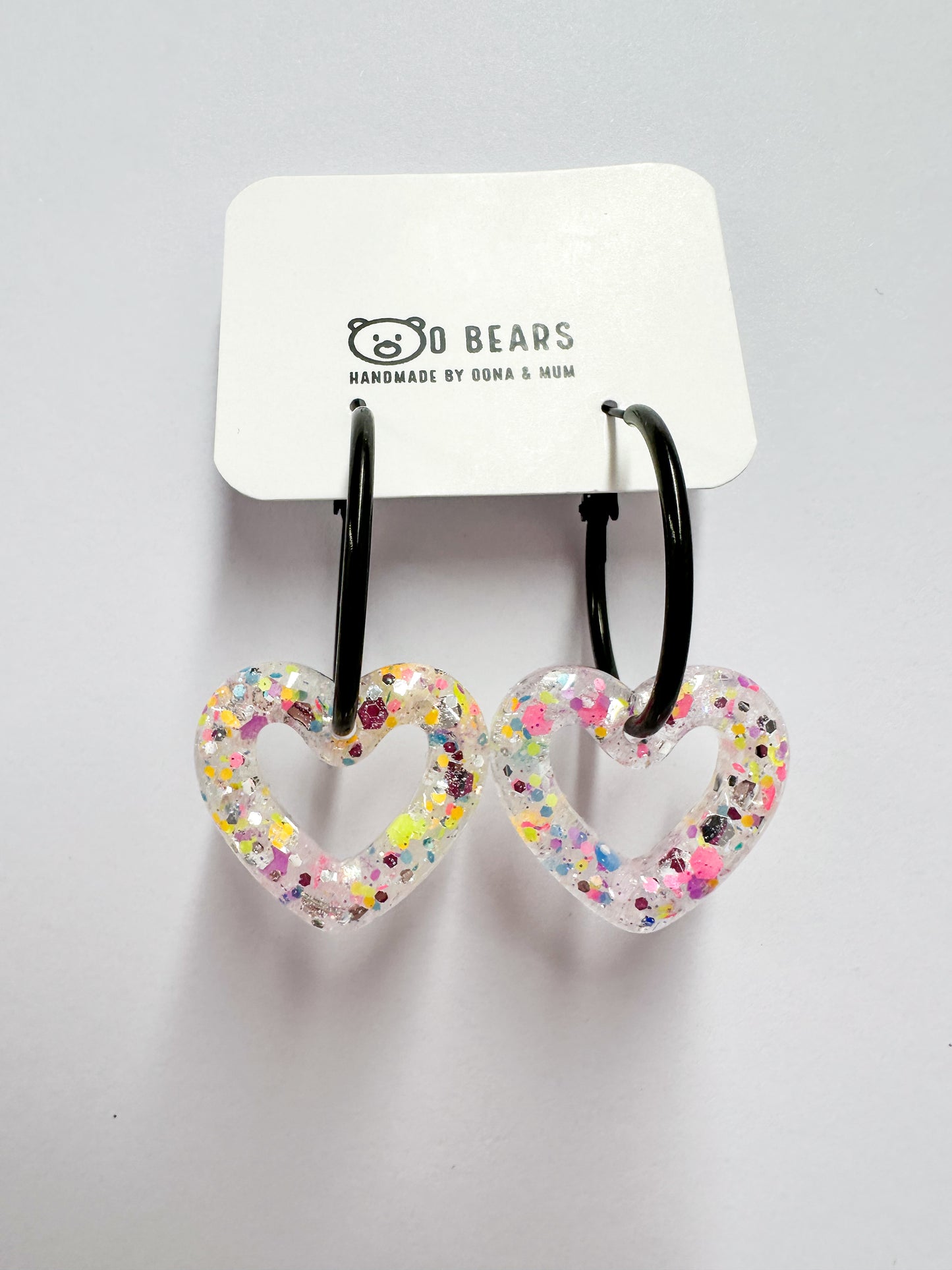 Multicoloured Heart Hoops & Charms
