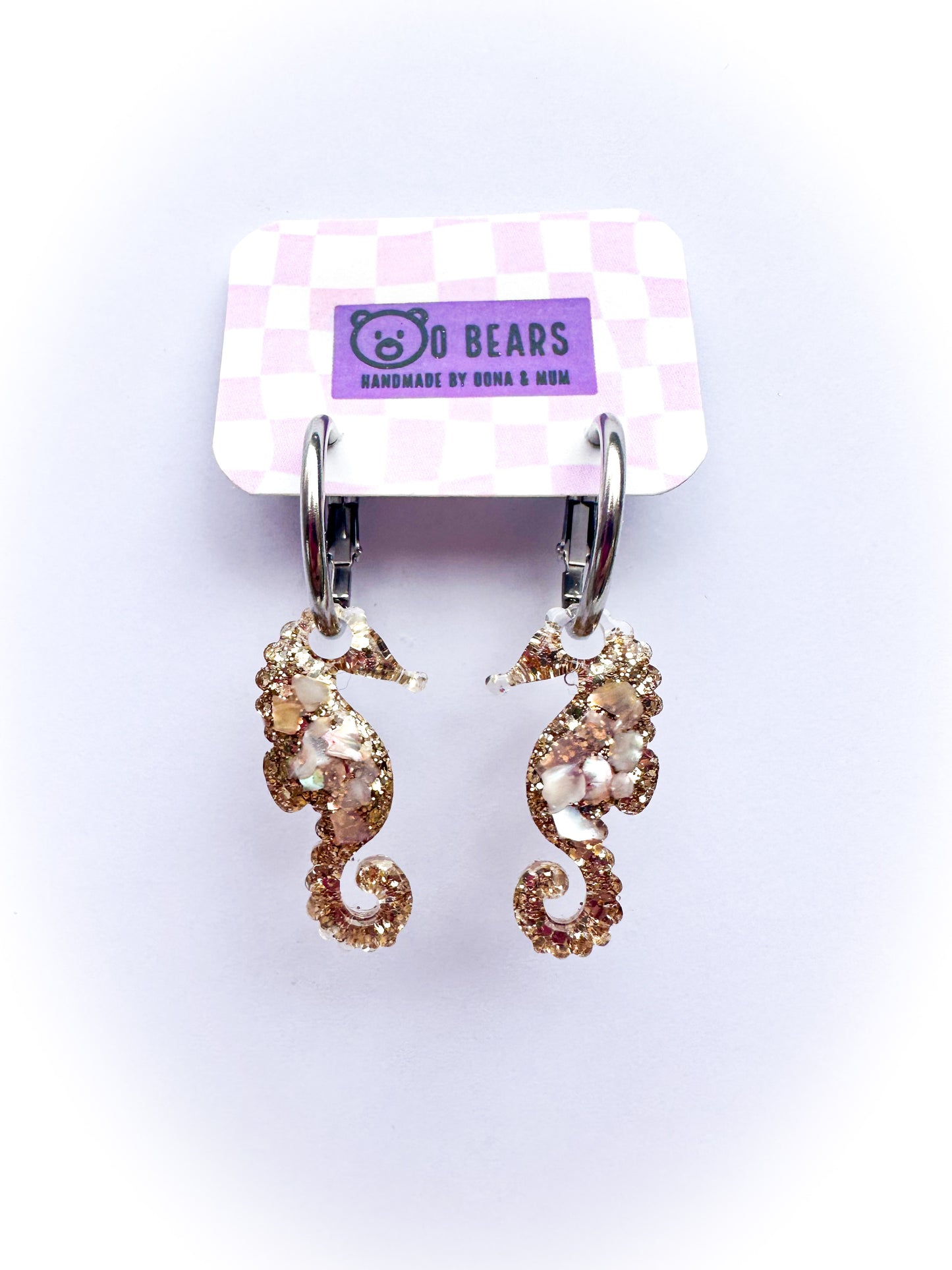 Golden Seahorse Hoops