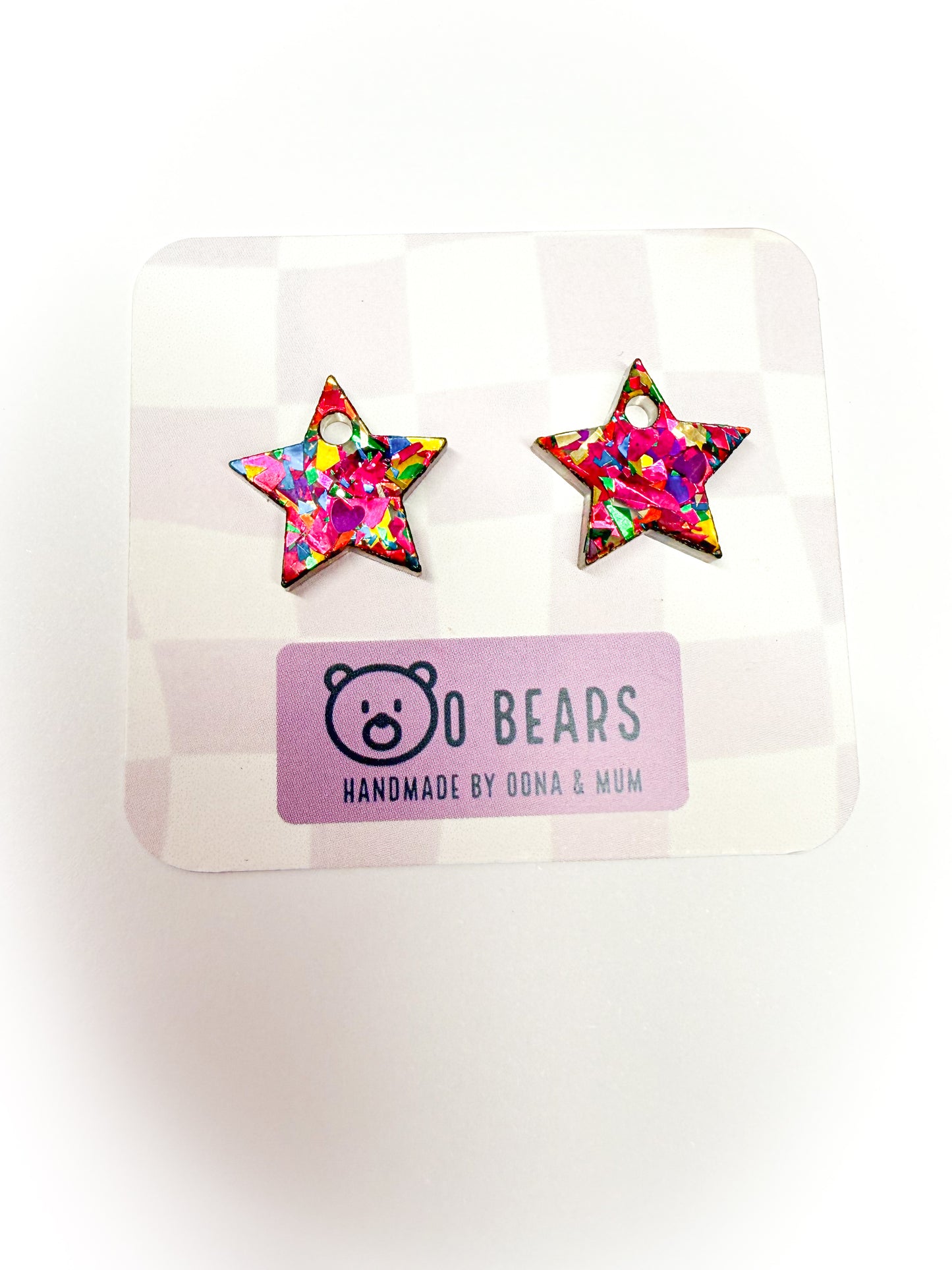 Glitter Star Hoops
