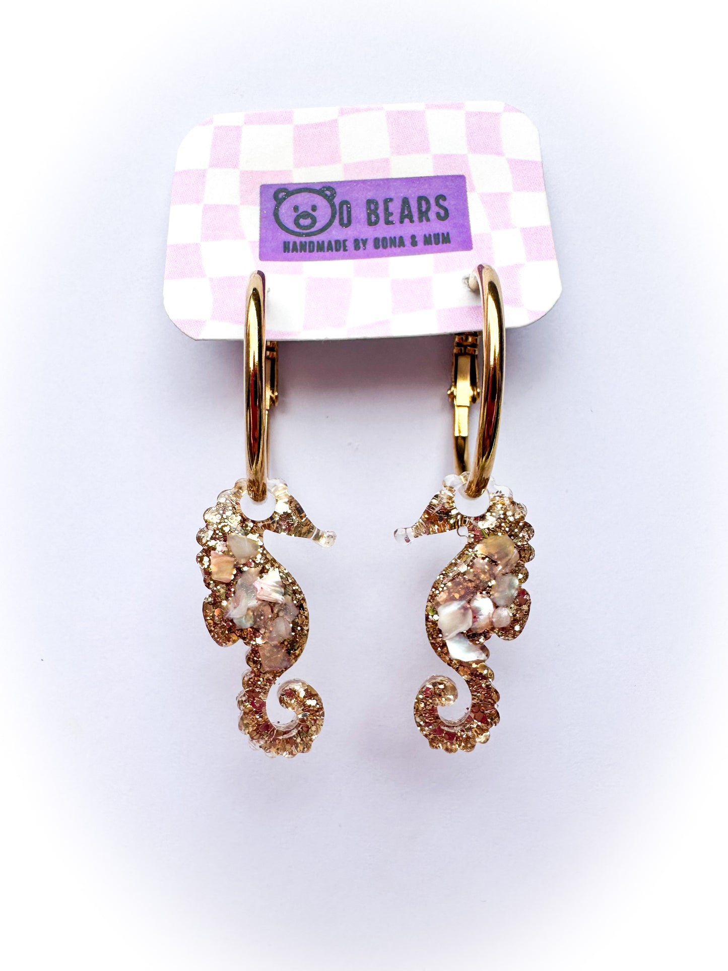 Golden Seahorse Hoops