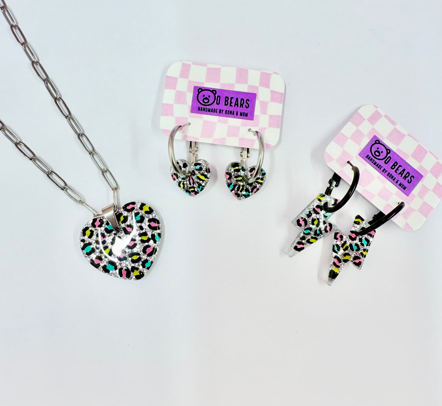 Leopard Print Silver Necklace