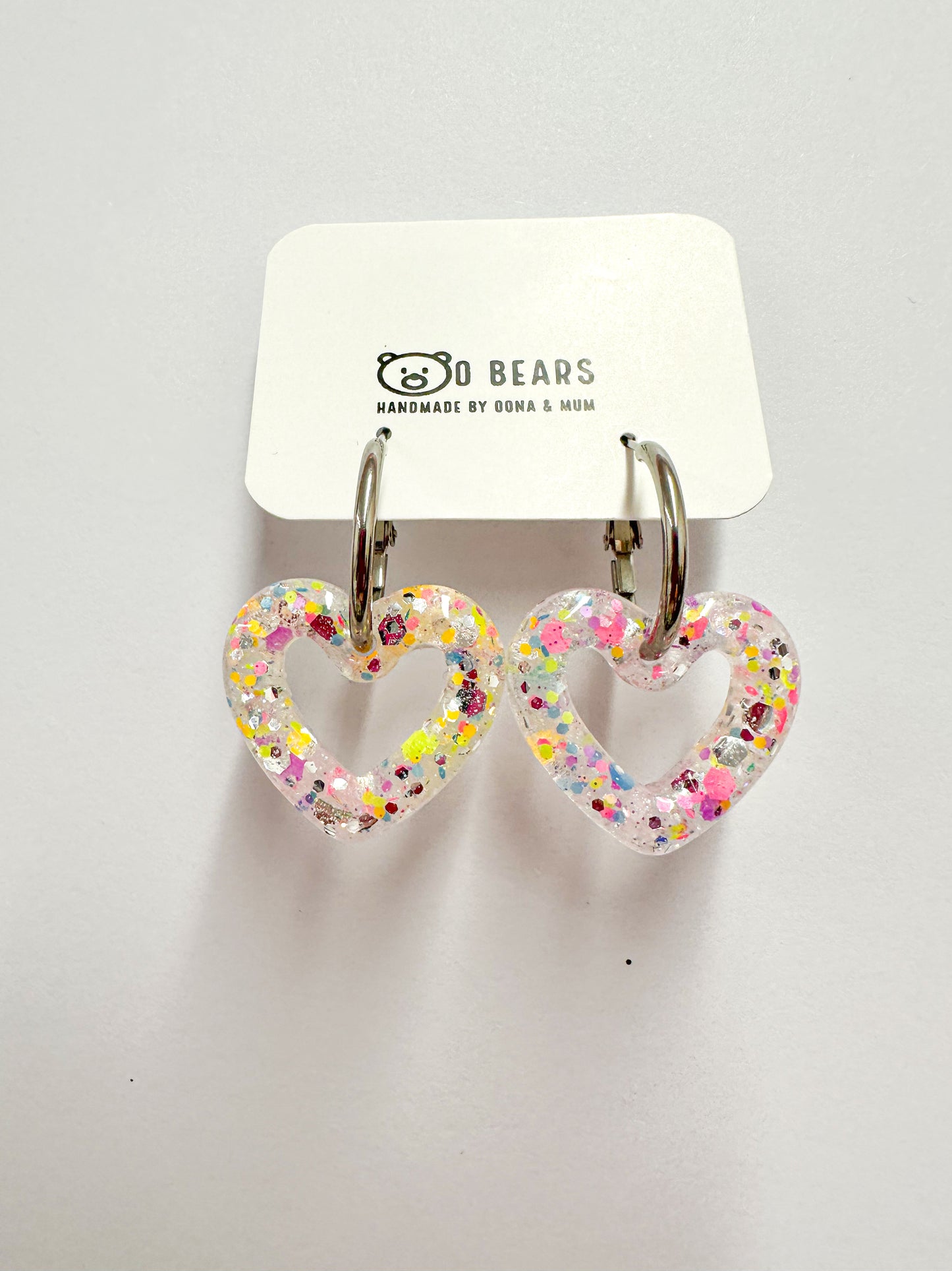 Multicoloured Heart Hoops & Charms