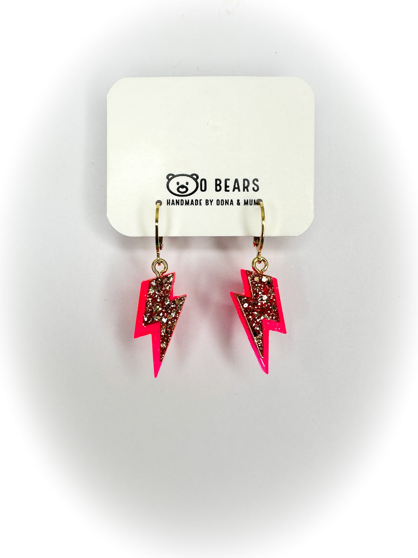 Pink & Gold Lightening Bolts