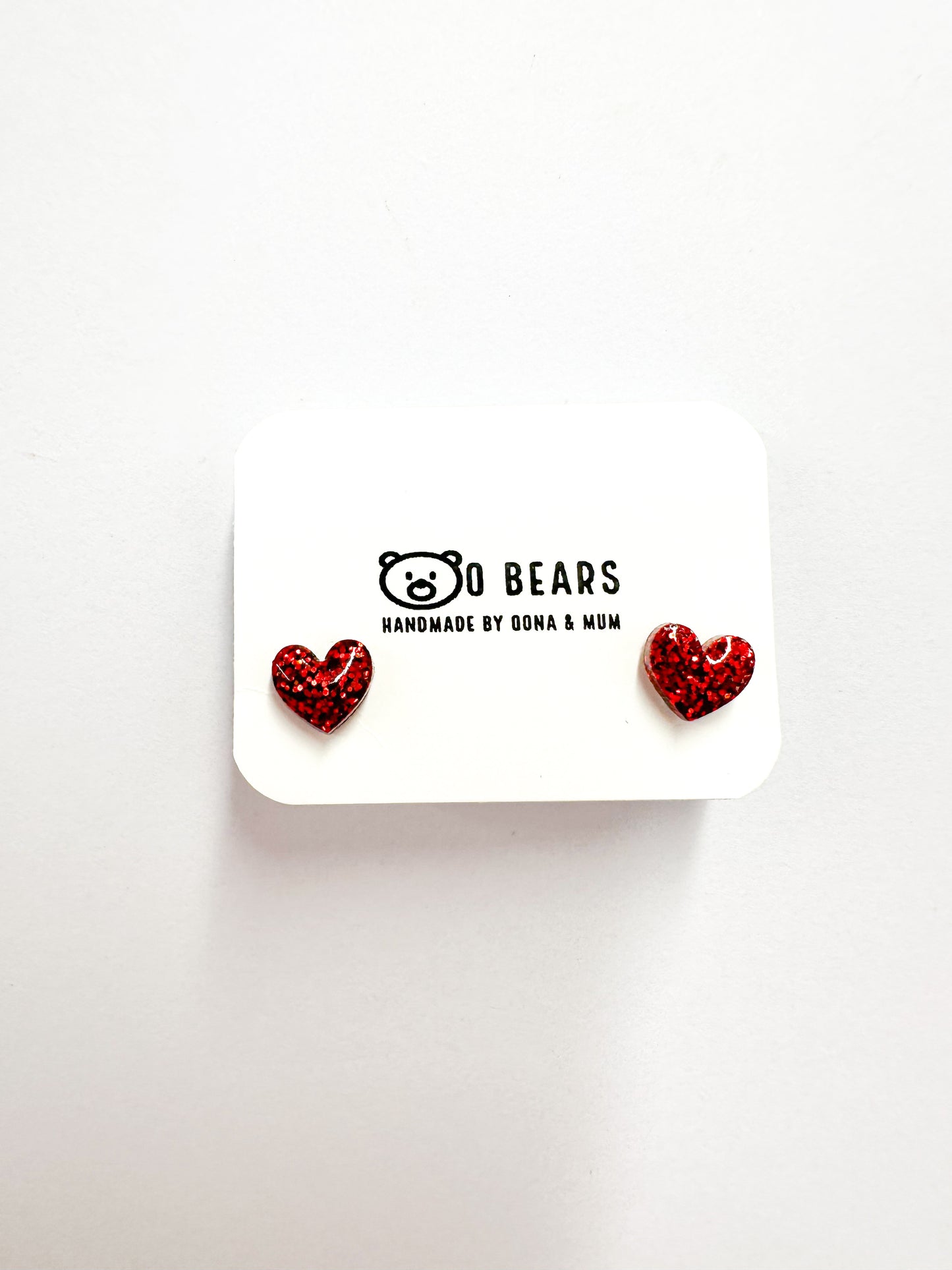 Red Heart Studs