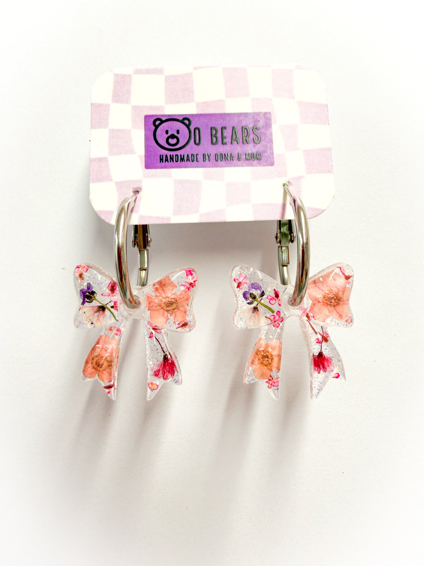 Floral Bow Hoops