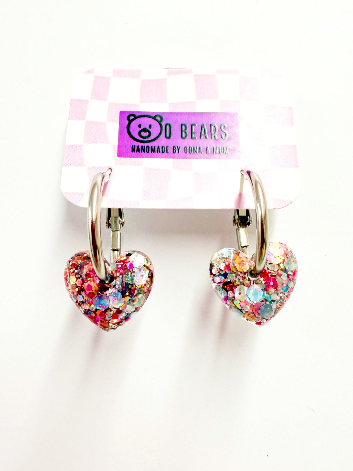 Sparkle Heart Hoops