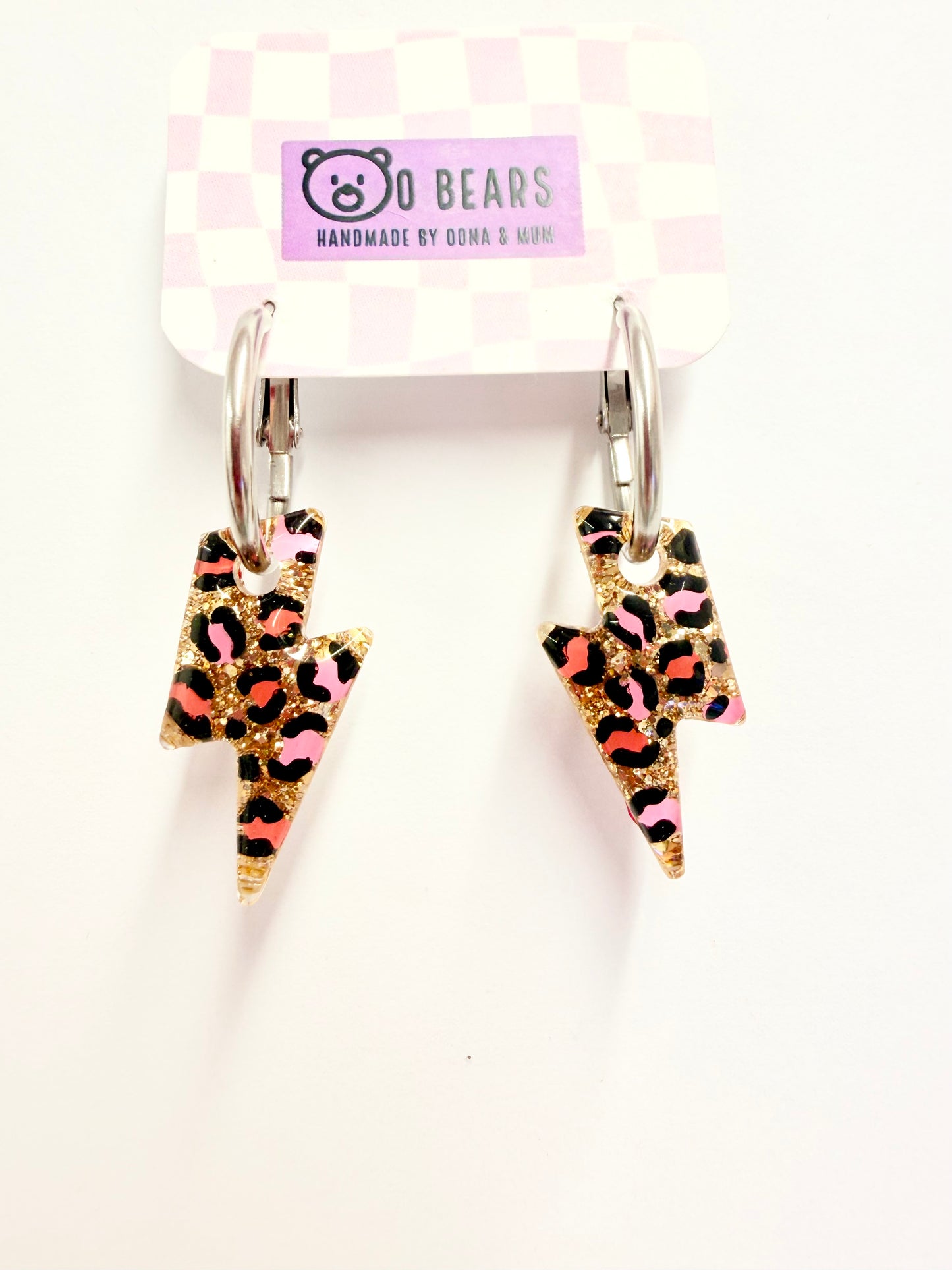 Pink & Red Leopard Bolts