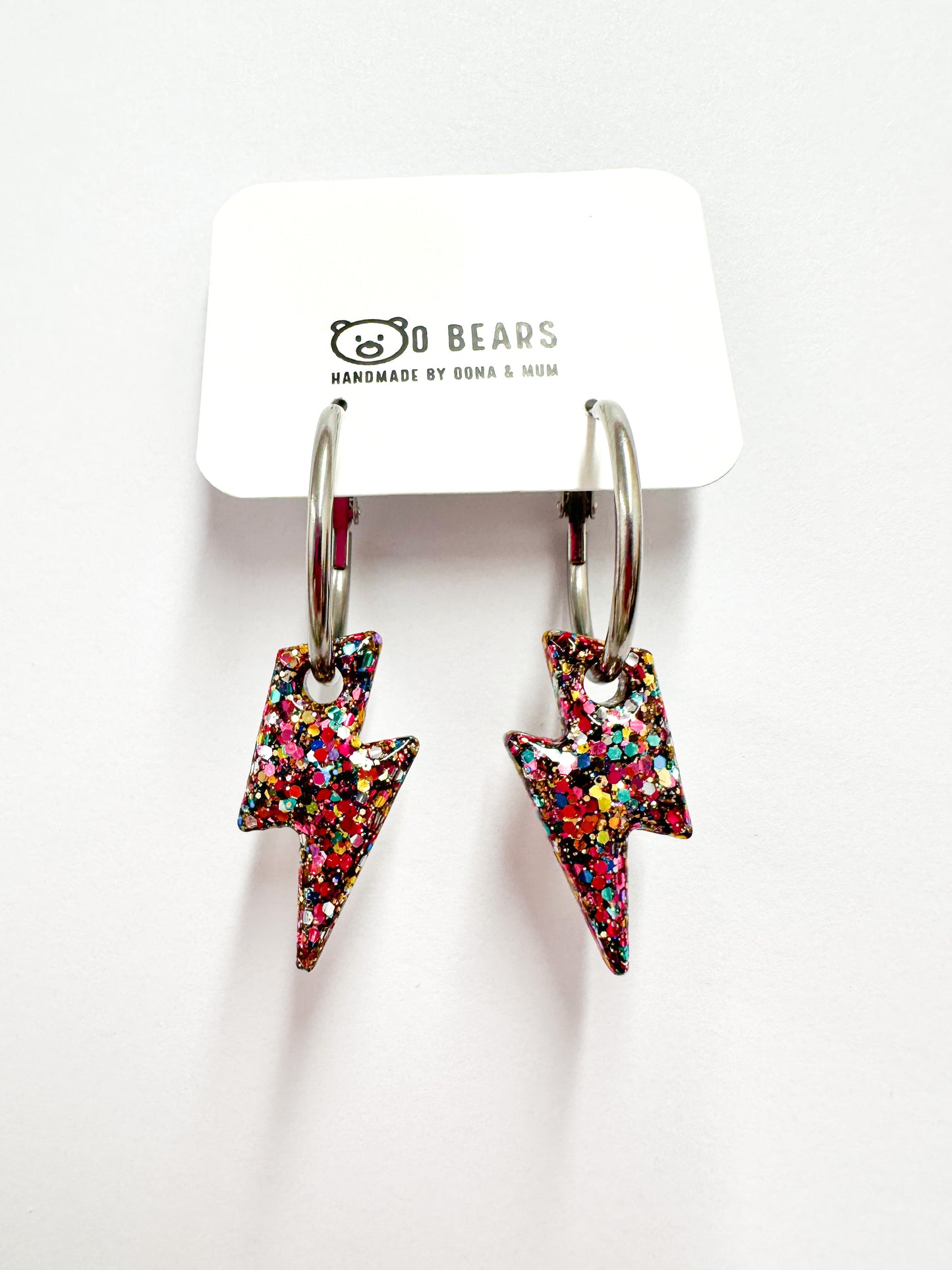 Lightening Bolt Hoops & Charms