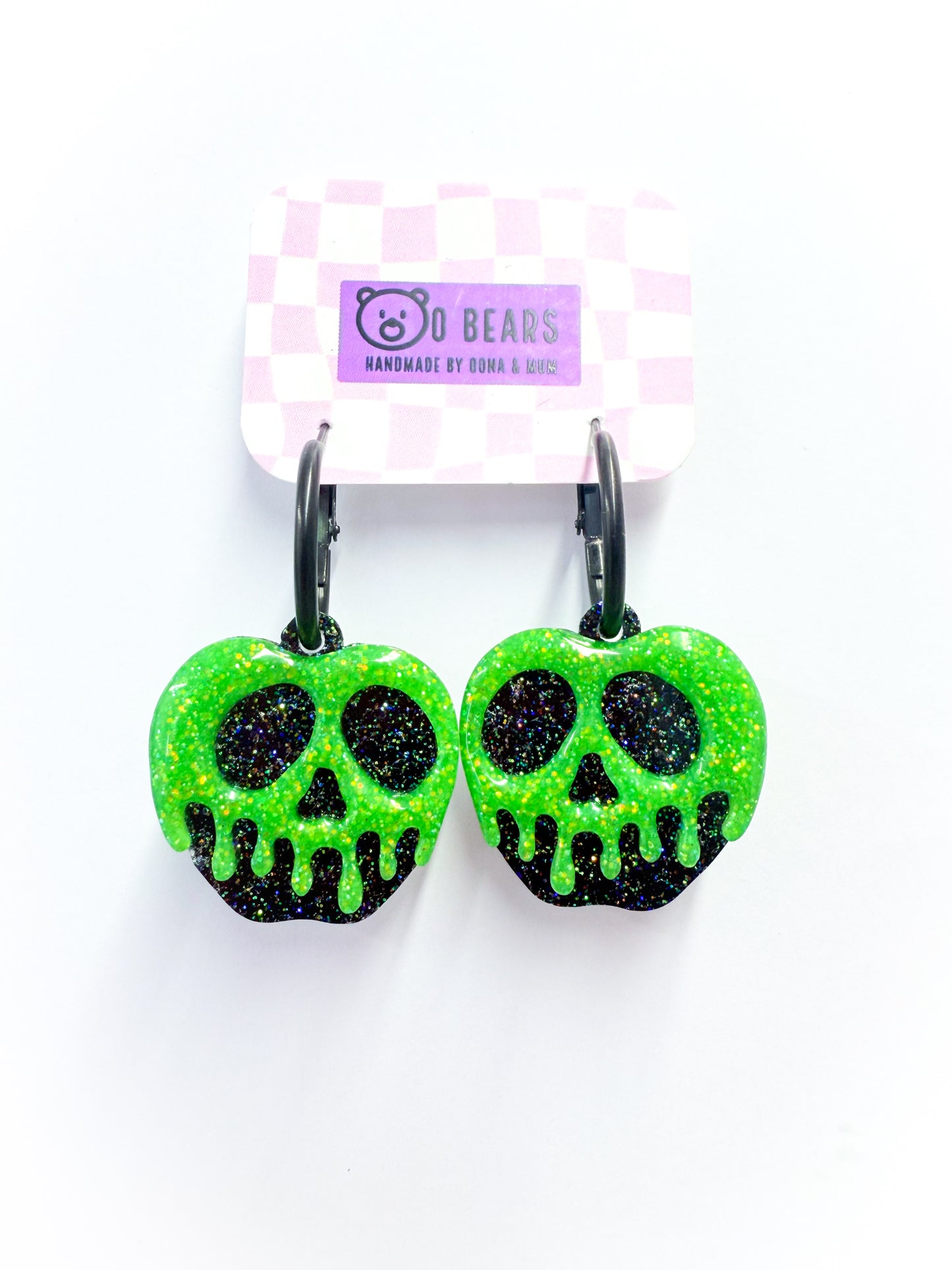 Apple Earrings Glow in The Dark