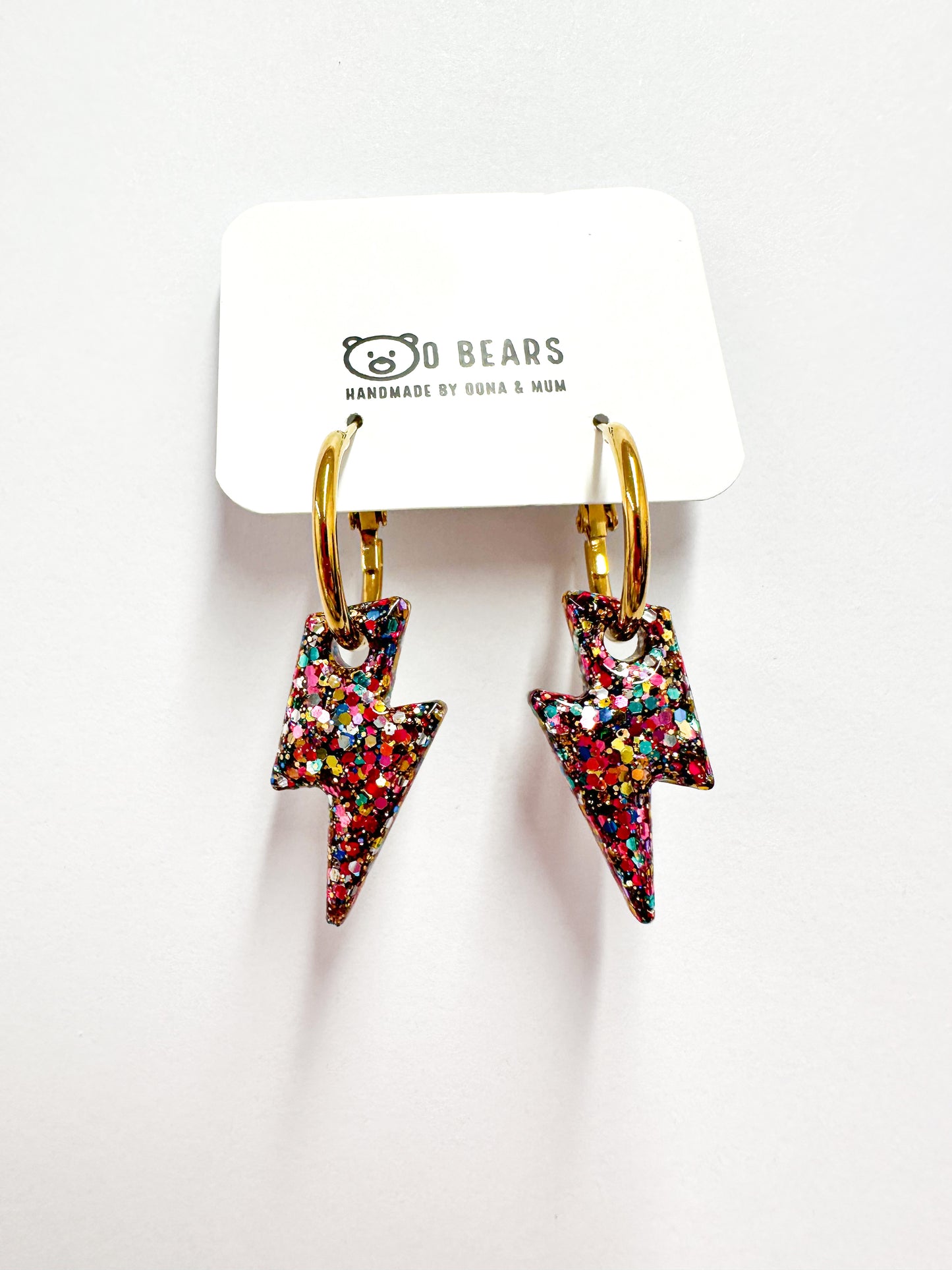 Lightening Bolt Hoops & Charms