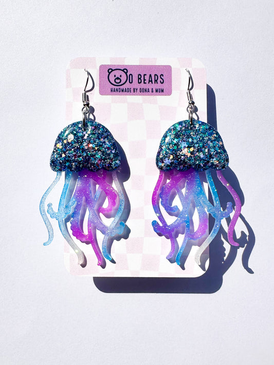 Glow in the dark Jellyfish earrings.