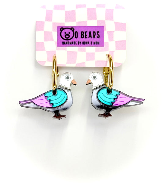 Pigeon Earrings