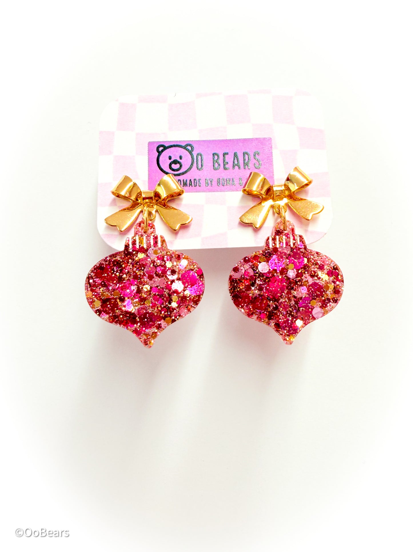 Pink Bauble Earrings