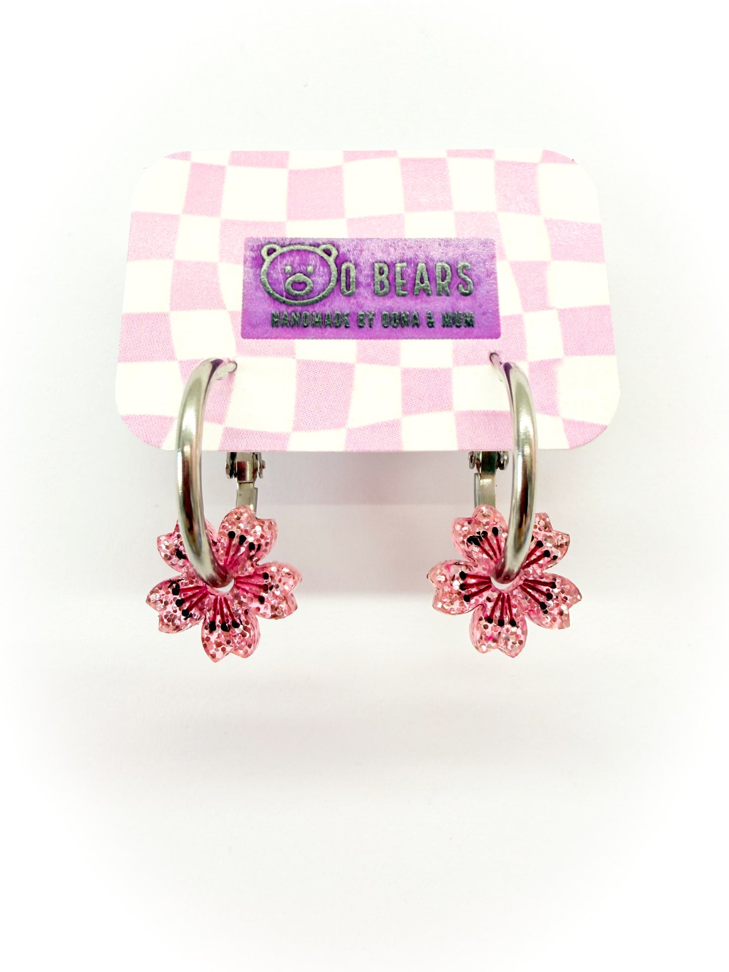 Cherry Blossom Hoops