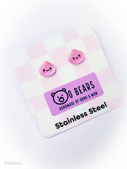 Dumpling Studs Pink