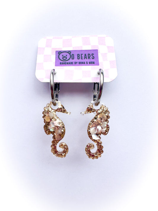 Golden Seahorse Hoops