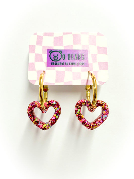 Multi Mini Heart Hoops