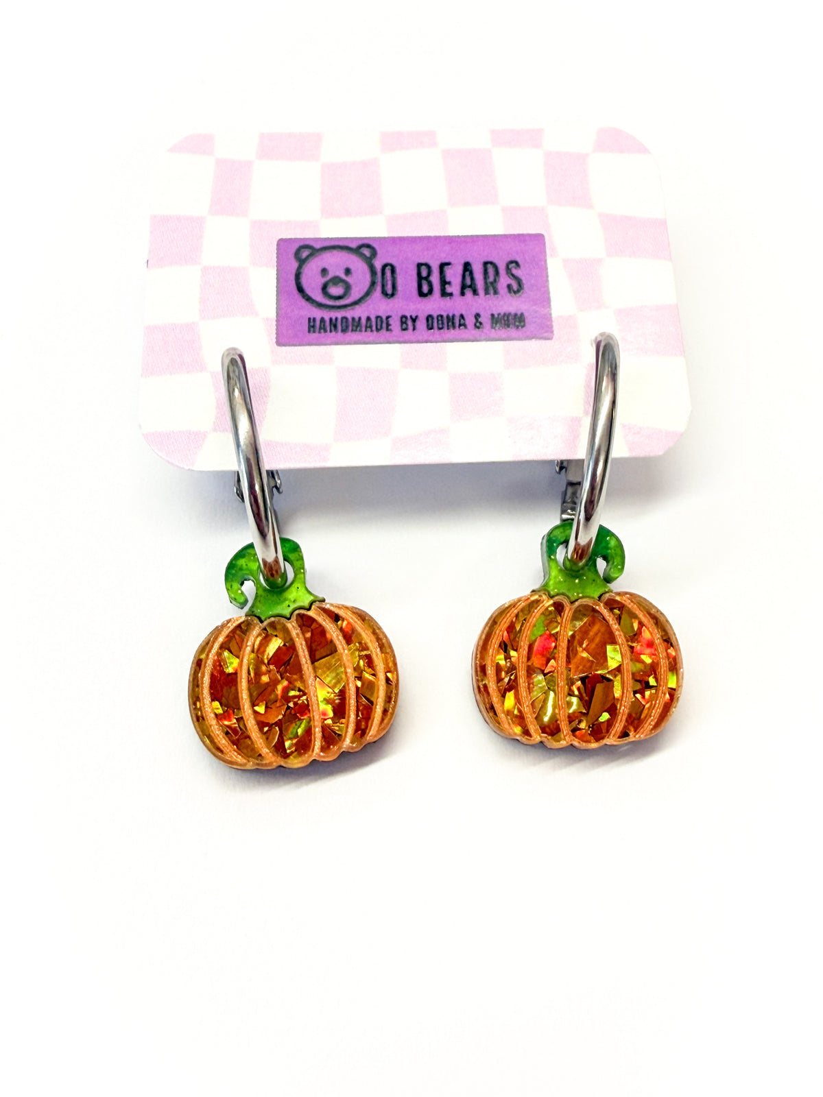 Glitzy Pumpkin Hoops