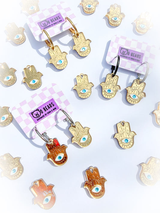 Hamsa Hand Hoops