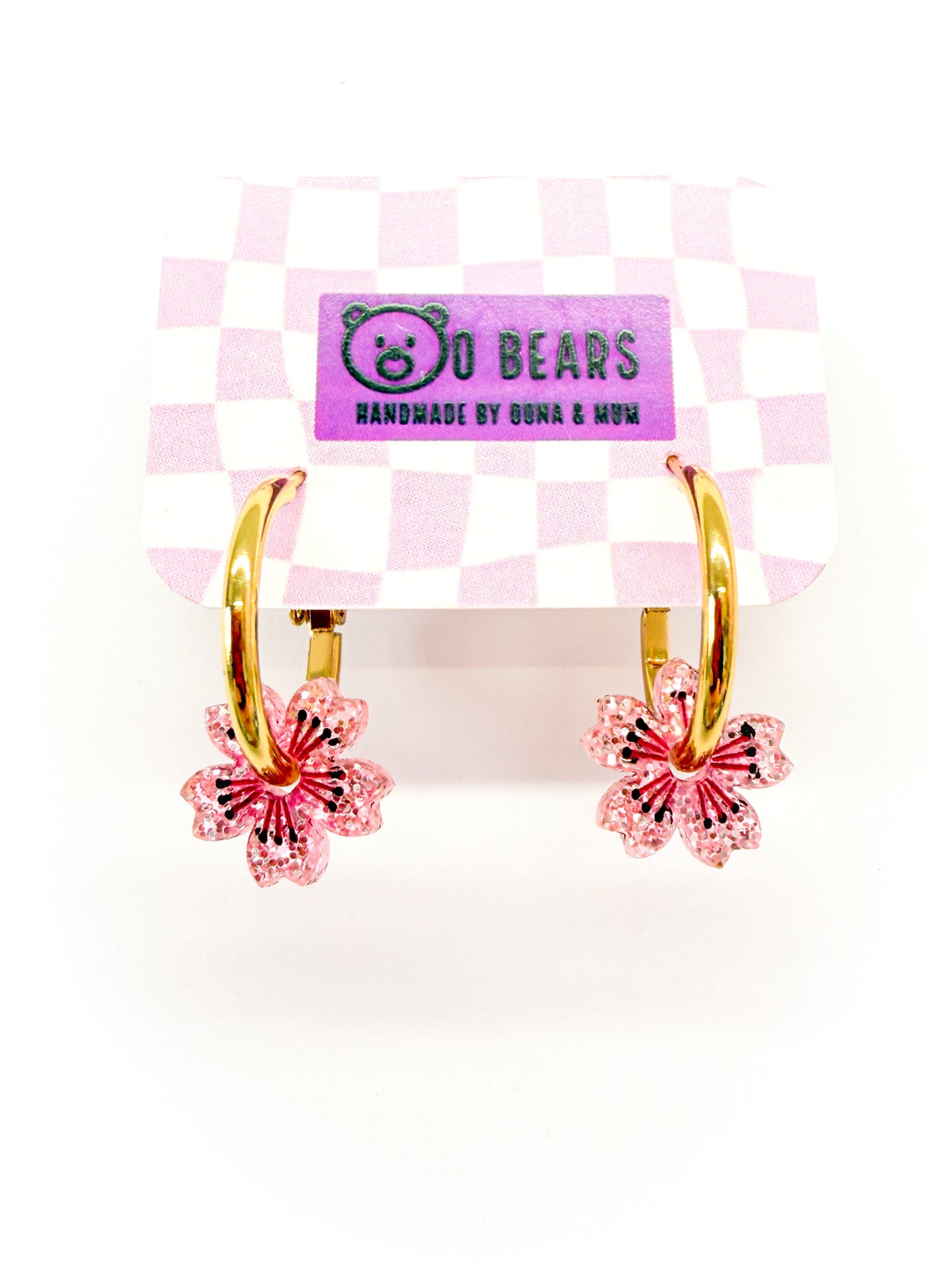 Cherry Blossom Hoops