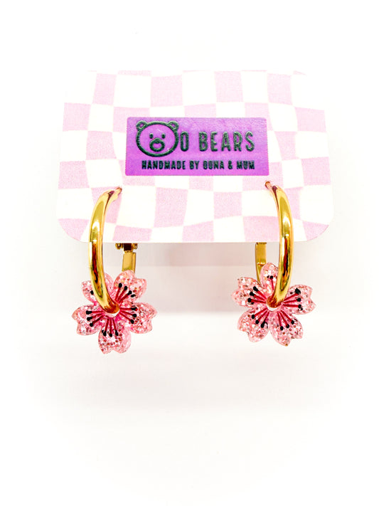 Cherry Blossom Hoops