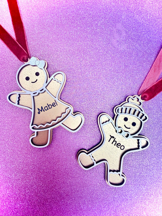 Gingerbread Decorations Personalised