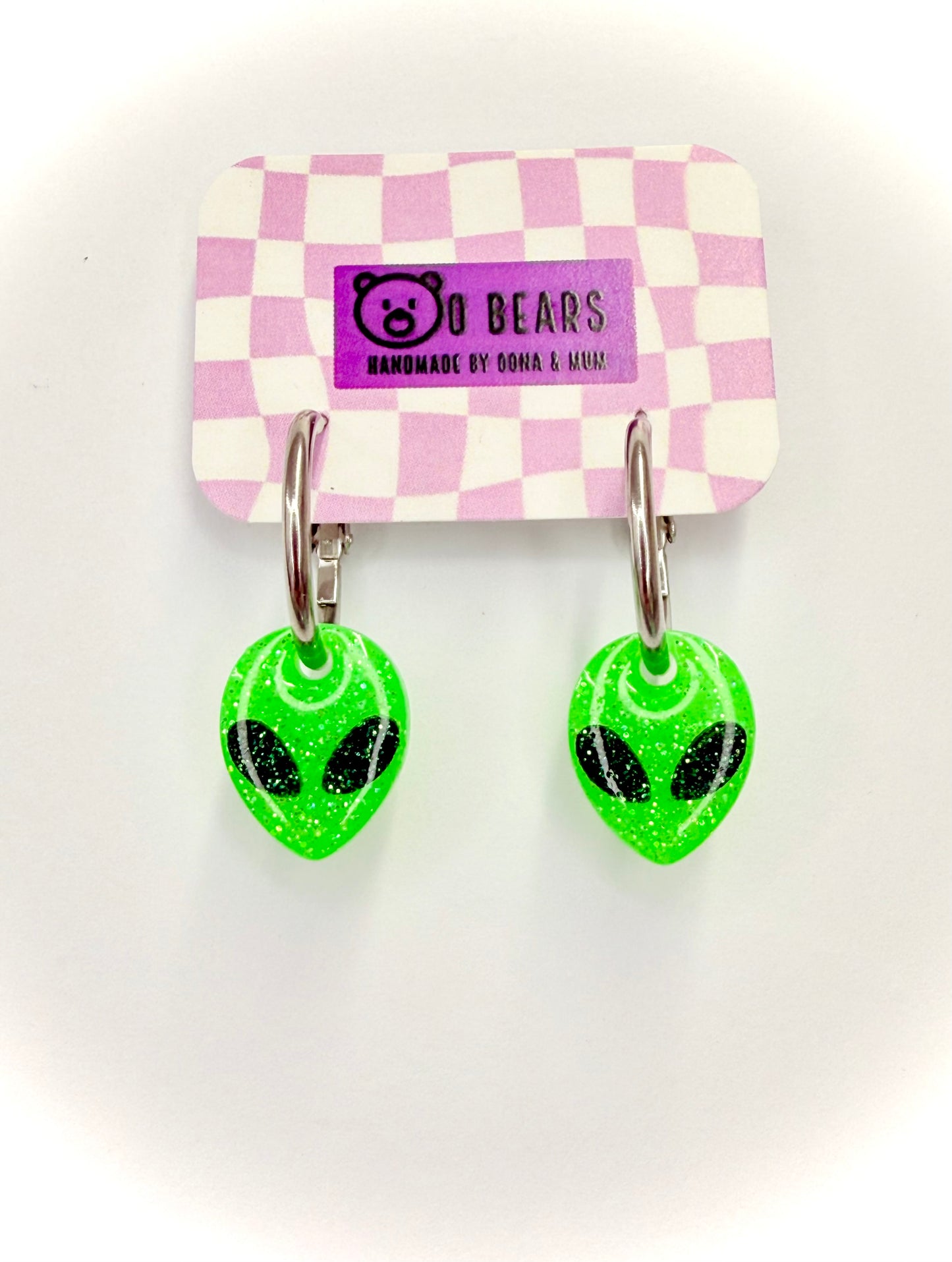 Alien Hoops Glow In The Dark
