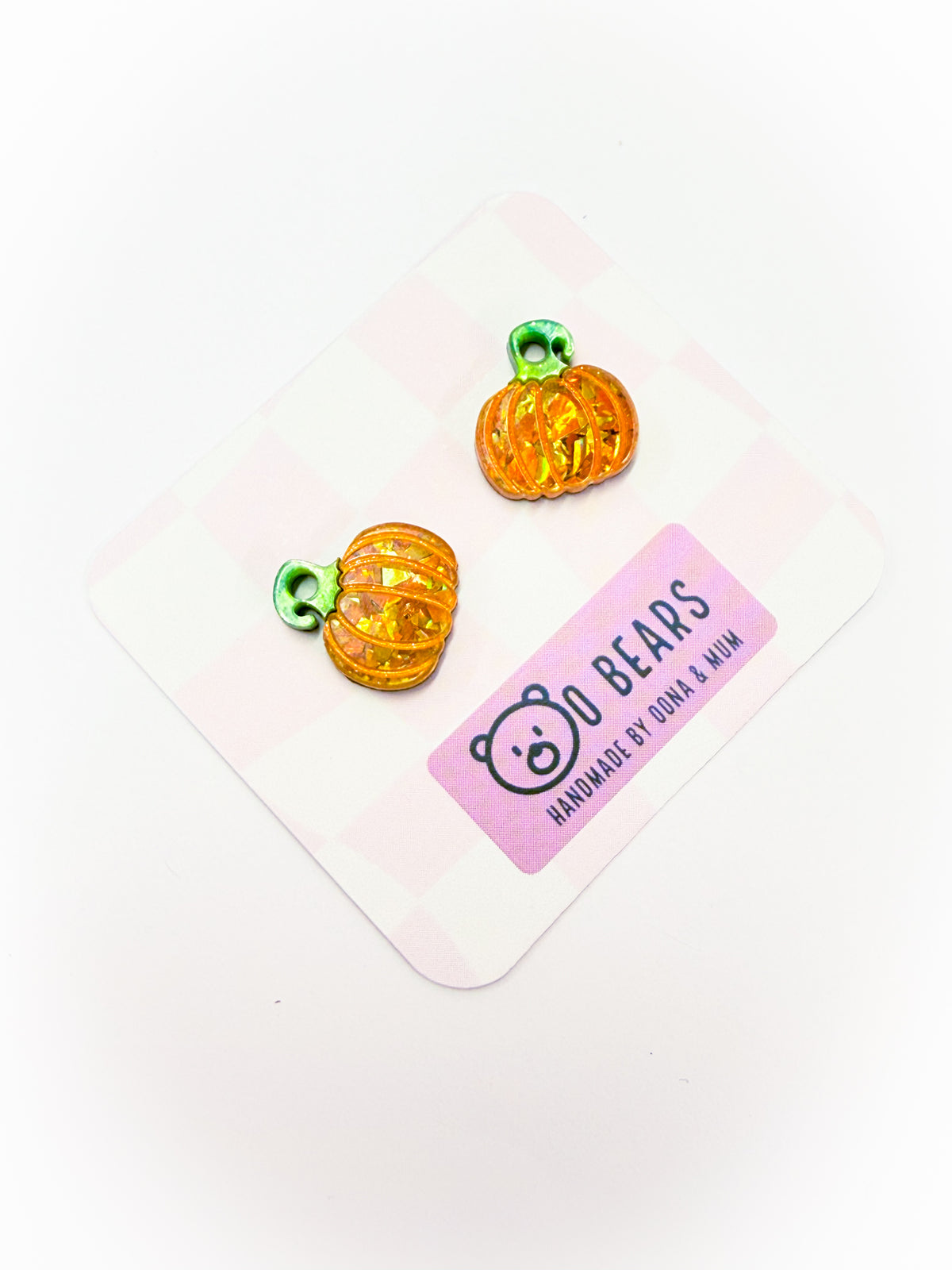 Glitzy Pumpkin Hoops