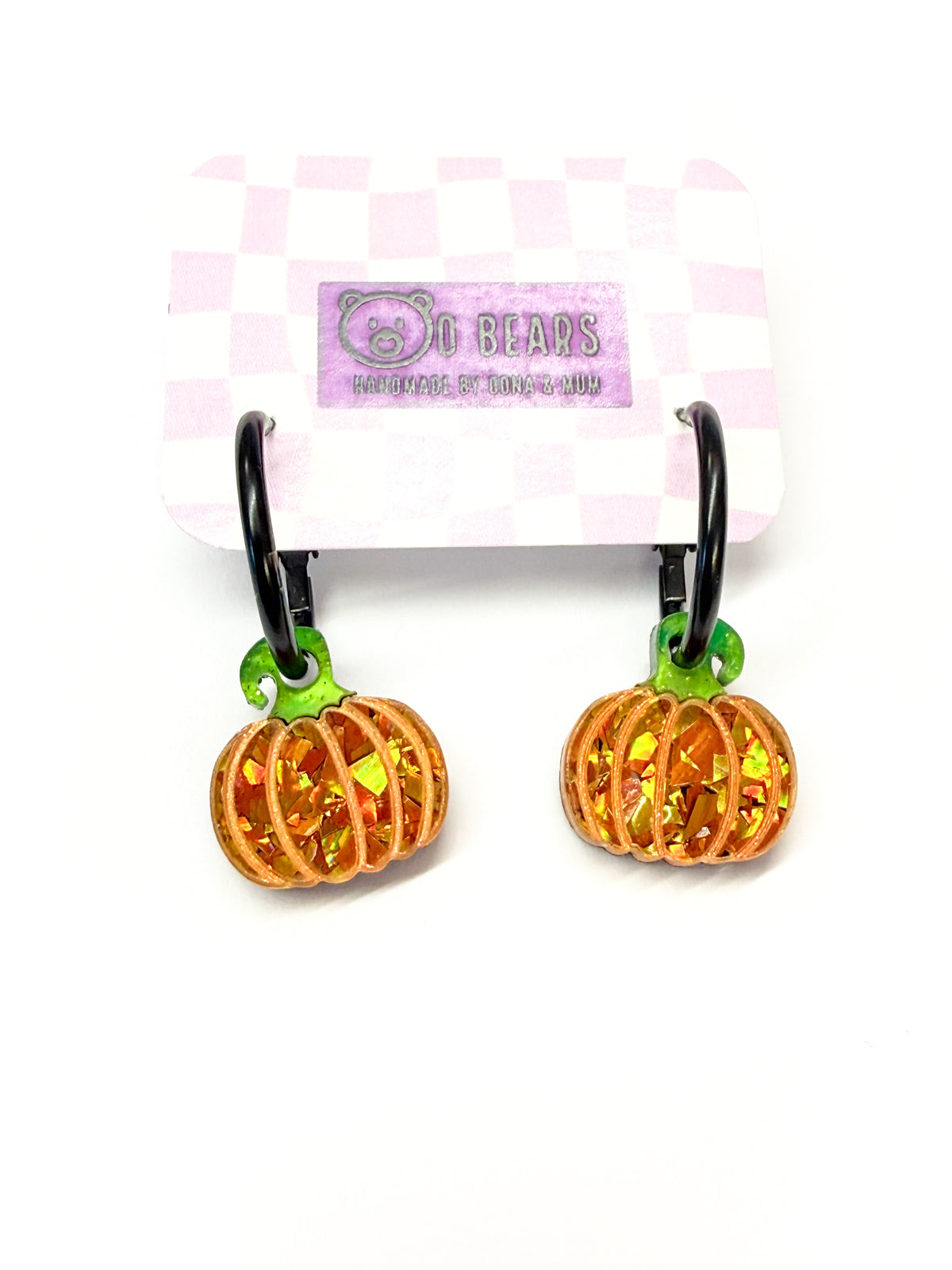 Glitzy Pumpkin Hoops