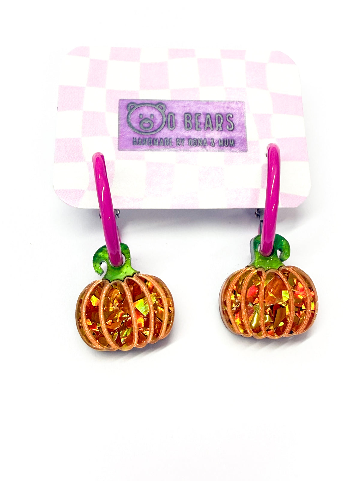 Glitzy Pumpkin Hoops
