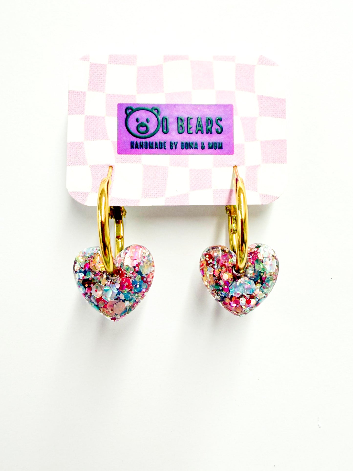 Sparkle Heart Hoops