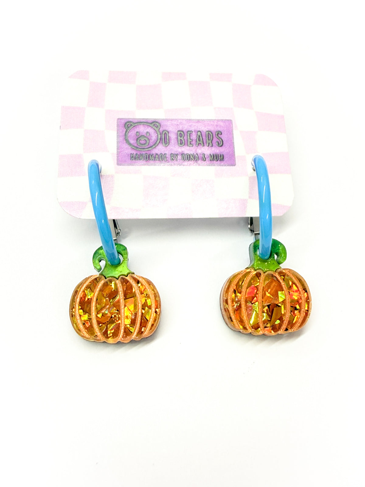 Glitzy Pumpkin Hoops