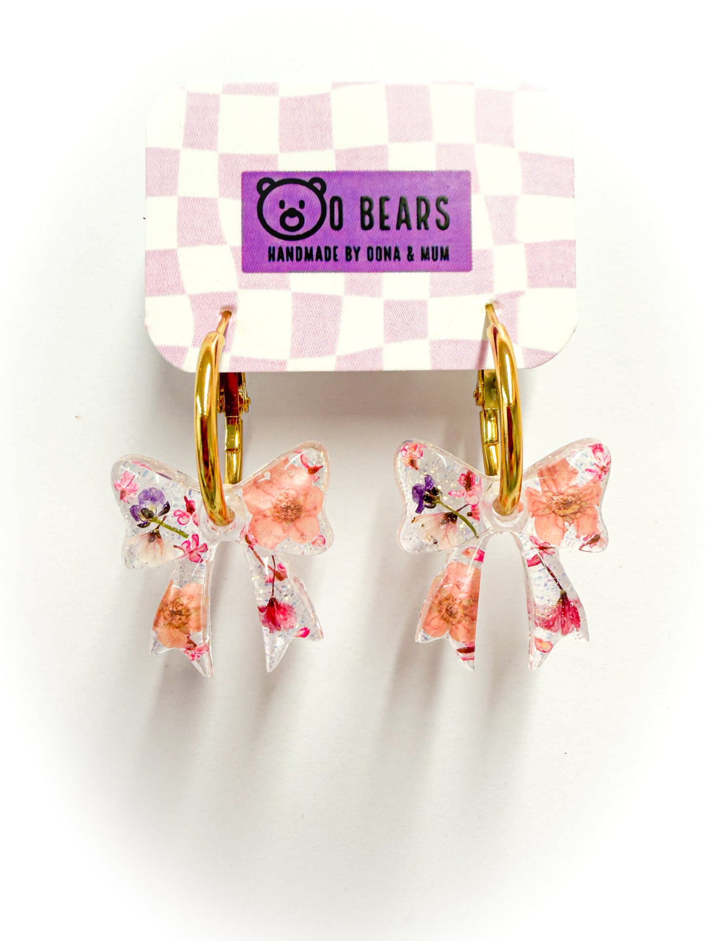 Floral Bow Hoops