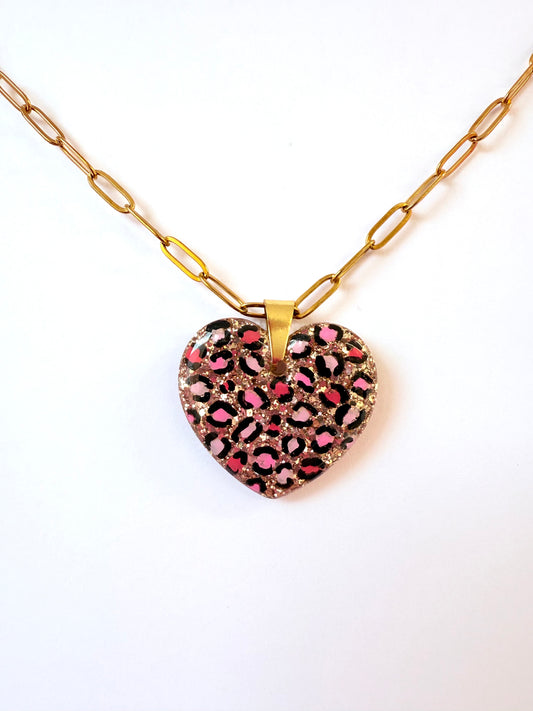 Leopard Print Gold Necklace
